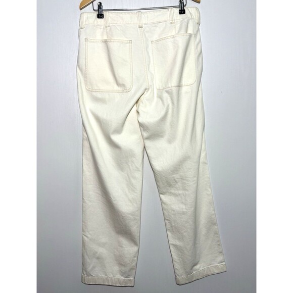 Madewell Patch Pocket Jeans Mens 31 White Ivory Ecru Relaxed Summer Denim New - Picture 11 of 16